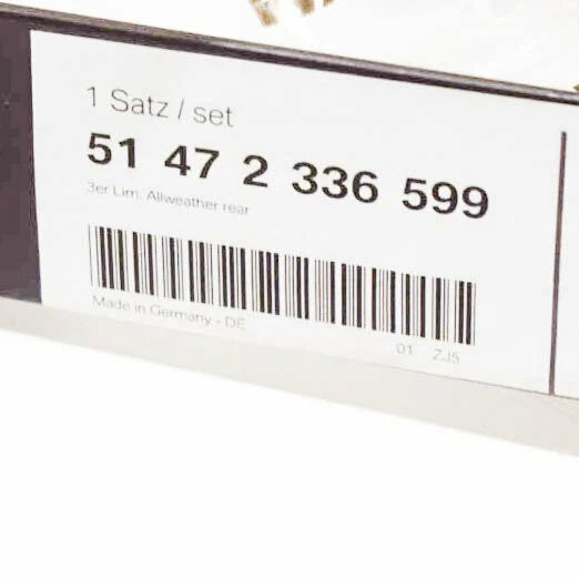 NEW BMW 3 SERIES E90 E91 REAR RUBBER ALLWEATHER FLOOR MAT SET LHD