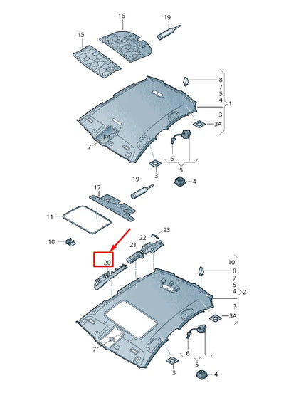 NEW AUDI A7 SPORTBACK 4G FRONT RIGHT ROOF DEFORMATION ELEMENT 4G8880668
