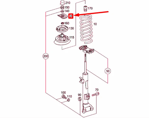 NEW MB C W203 FRONT HYDROPNEUMATIC SPRING LEG END STOP A2033230232 ORIGINAL