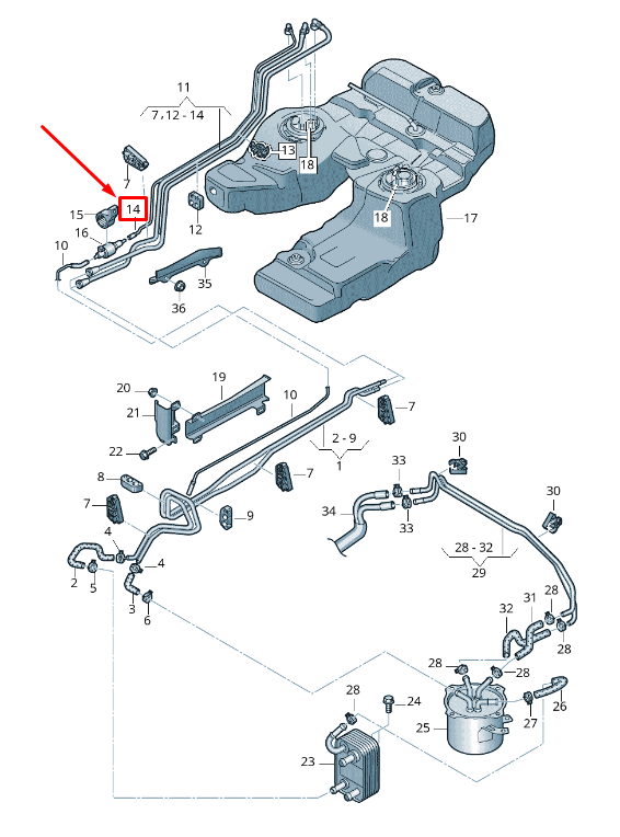 new audi q7 4l fuel pipe 7l8201355b original