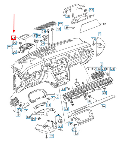 NEW VOLKSWAGEN ARTEON 3H7 HEAD-UP DISPLAY TRIM 3G1858861XG9 ORIGINAL