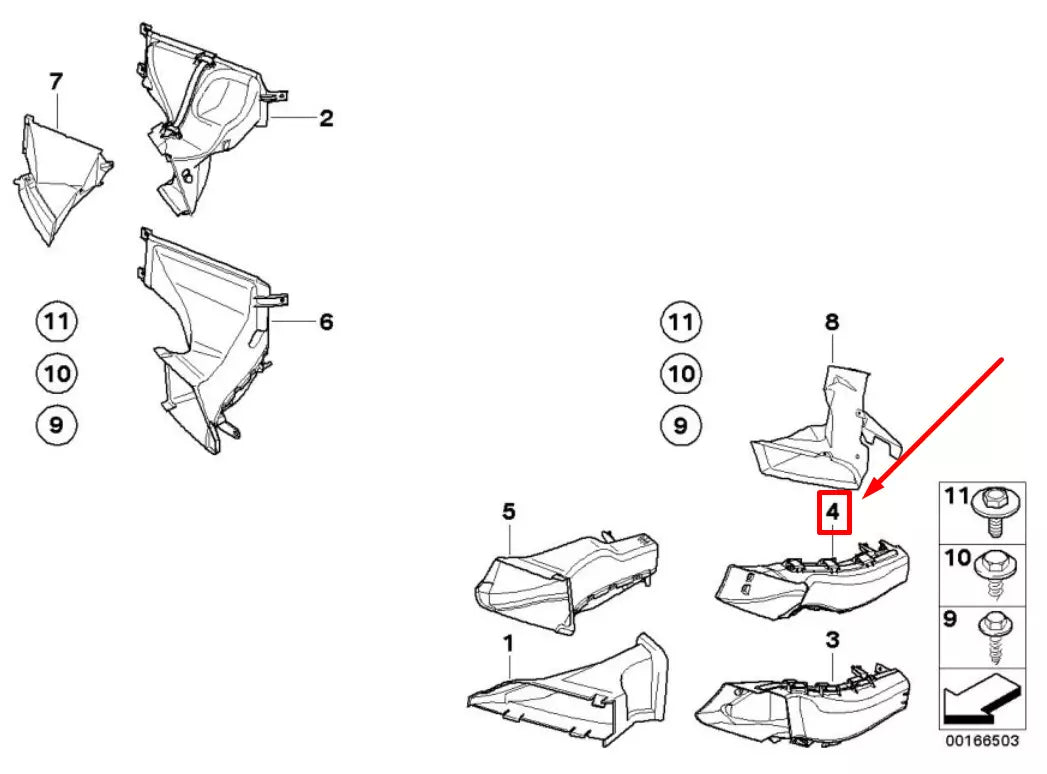NEW BMW 3 E90 FRONT RIGHT BRAKE AIR DUCT 51747138416 7138416 ORIGINAL