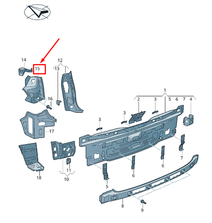 new vw t-roc a1 rear left taillight mounting 2ga813328a original