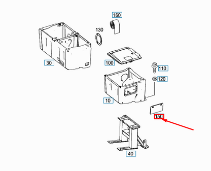 NEW MERCEDES-BENZ SPRINTER W906 SEAT BASE FUSE COVER A90654500037J69 ORIGINAL