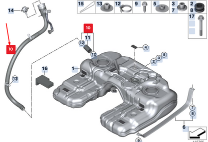 new bmw x5 f15 fuel plastic filler pipe 16117164254 7164254 original