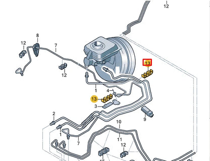 NEW AUDI A6 AVANT C7 FRONT BRAKE PIPE BRACKET 4G0611797A ORIGINAL