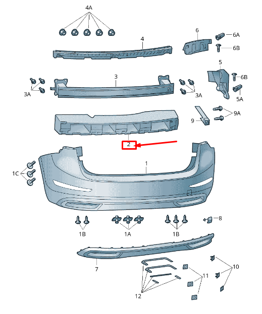 new skoda kamiq rear bumper reinforcement foam 657807251 original