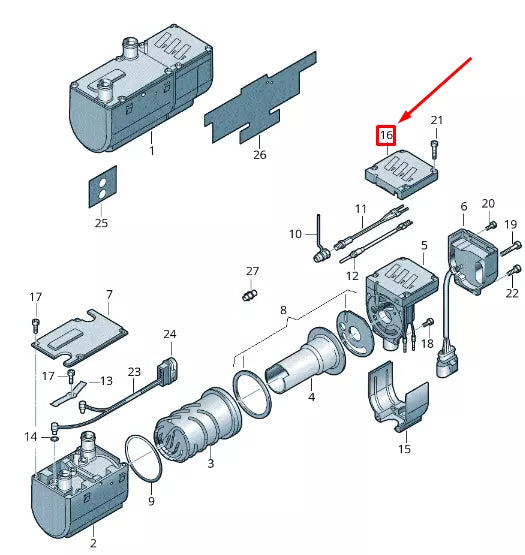 NEW VOLKSWAGEN CRAFTER 2F MK1 AUXILIARY HEATER COVER 2E0819164A
