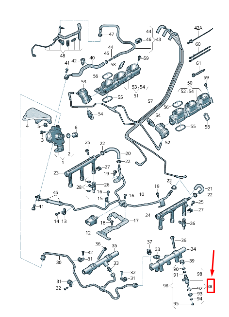 new audi q7 4m fuel injector 06c906036j original