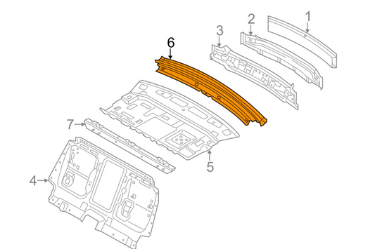 new audi a8 d4 cross member frame strut 4h0813531b original