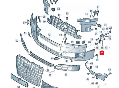 NEW AUDI A8 4H FRONT LEFT BUMPER SECURING STRIP 4H0807131B ORIGINAL