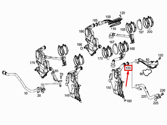 new mercedes-benz s w222 left oil separator sealing ring a0000170300 original