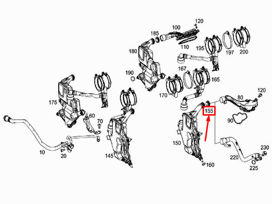 new mercedes-benz s w222 left oil separator sealing ring a0000170300 original