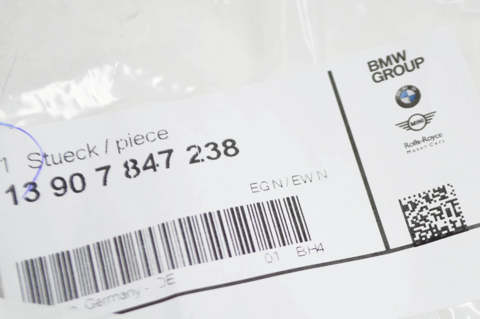 NEW BMW M5 F10 FUEL TANK BREATHER LINE 13907847238 ORIGINAL