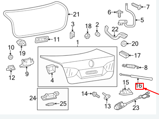 NEW VOLKSWAGEN JETTA A6 TRUNK LID LIFT SUPPORT 5C6827550A ORIGINAL