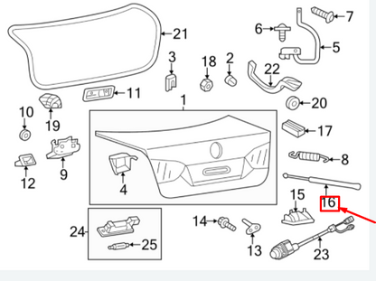 NEW VOLKSWAGEN JETTA A6 TRUNK LID LIFT SUPPORT 5C6827550A ORIGINAL