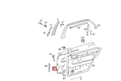 NEW MERCEDES-BENZ S W140 REAR RIGHT DOOR PANNELING PART A1407300678 ORIGINAL