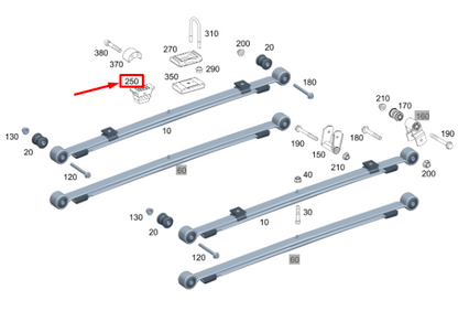 new listingmercedes-benz sprinter 907 rear leaf spring cushion a9073250400