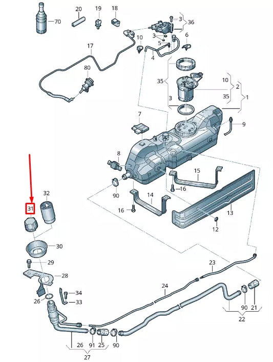 NEW VOLKSWAGEN CRAFTER 2F MK1 ADBLUE CAP 2E0201553C