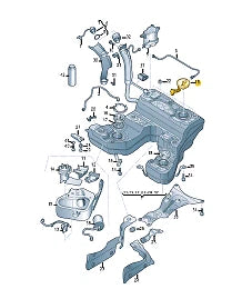 NEW AUDI A8 4H FUEL LEVEL SENSOR WITH FLANGE 4H0201317Q ORIGINAL