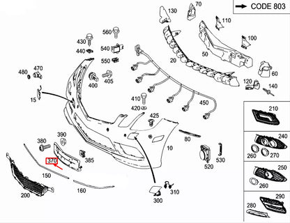 NEW MERCEDES-BENZ E COUPE C207 FRONT LICENSE PLATE HOLDER A2078851381 ORIGINAL