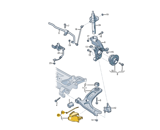 NEW AUDI RS3 SPORTBACK 8V LEFT AIR GUIDE 8V0407811 ORIGINAL