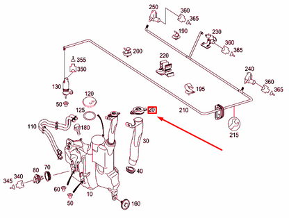 NEW MERCEDES-BENZ ML W164 WINDOW WASHER RESERVOIR CAP A1648690008 ORIGINAL