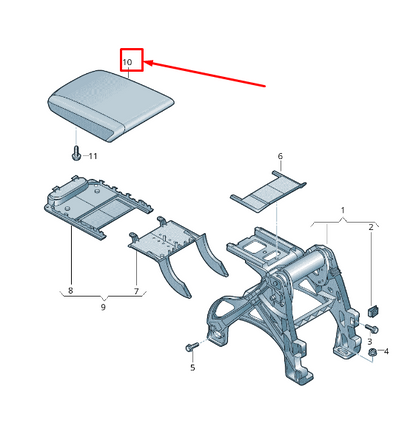 new audi a4 b9 front centre console armrest lid cover 8w0864207hzc1 original