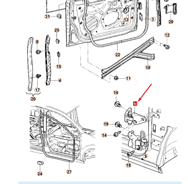 NEW VOLKSWAGEN JETTA A5 FRONT LEFT DOOR UPPER HINGE 1K0831401N ORIGINAL