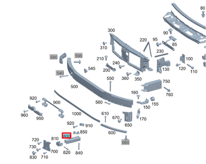 NEW MERCEDES-BENZ C W206 FRONT REINFORCEMENT ABSORBER A2066200300 ORIGINAL