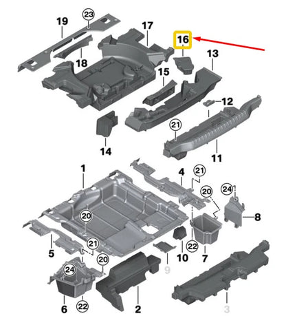 NEW BMW X3 G01 TRUNK FLOOR LEFT INSER FOAM 51477938123 7938123 2017 ORIGINAL