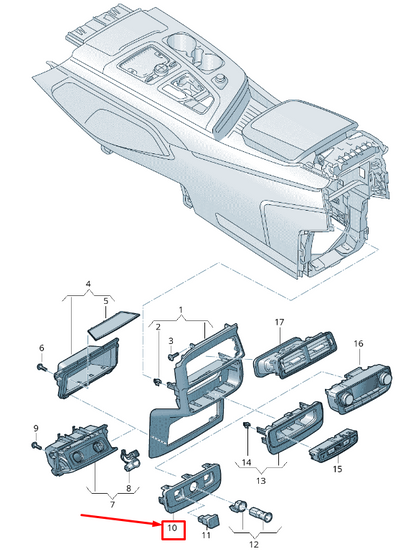 NEW AUDI Q7 4M CENTER CONSOLE SOCKET TRIM 4M0863351 BA4 4M0863351BA4 ORIGINAL