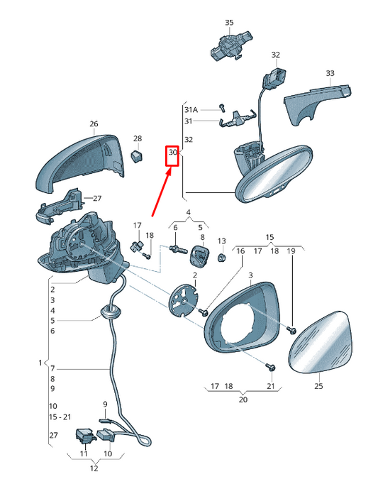 new audi q2 ga interior rear view mirror 8s0857511bep5 8s0857511b ep5 original