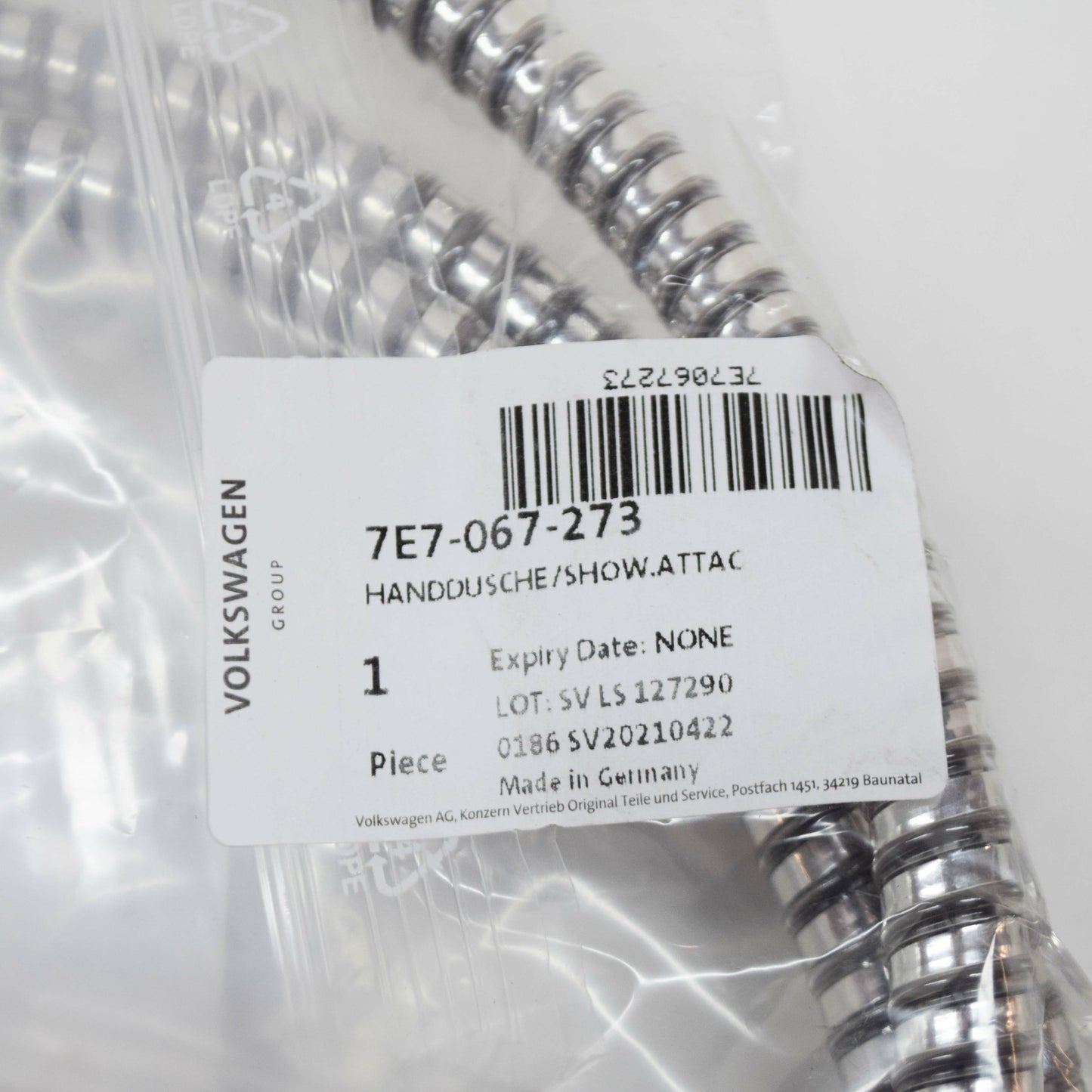 NEW VW TRANSPORTER T6 CAMPERVANS WATER SHOWER ATTACHMENT 7E7067273 ORIGINAL