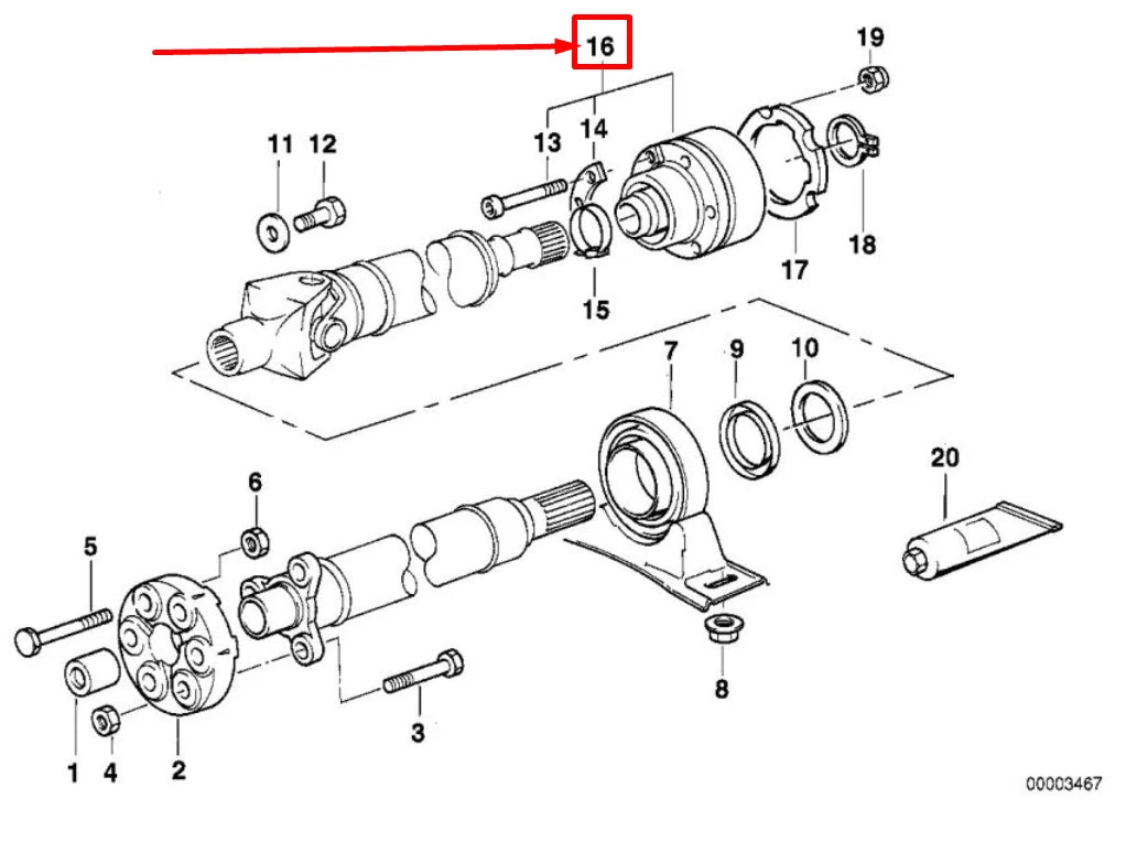 NEW BMW 5 E39 DRIVESHAFT CV JOINT 7501639 26117501639 ORIGINAL