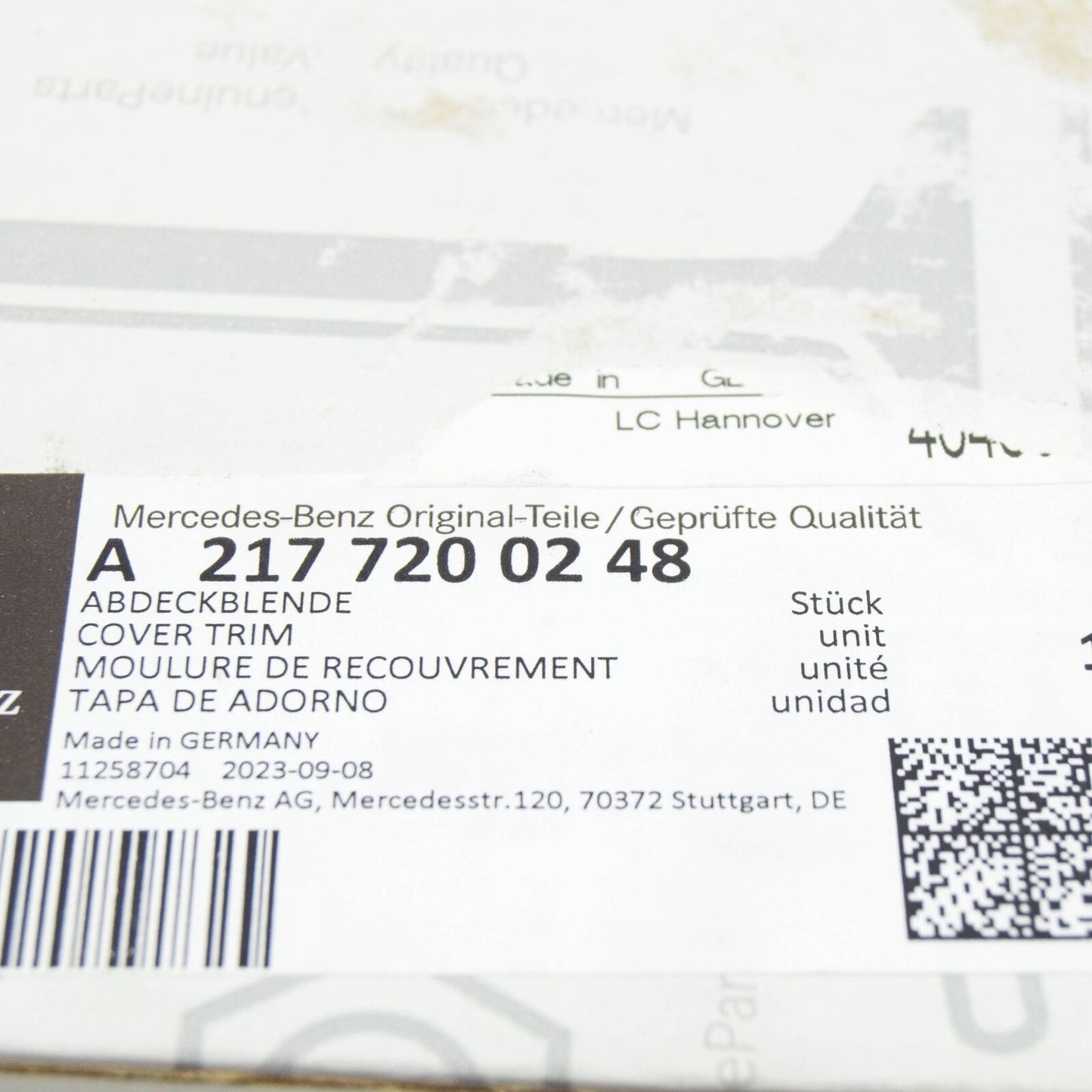 NEW MERCEDES-BENZ S COUPE C217 FRONT RIGFHT DOOR MIRROR TRIM A2177200248