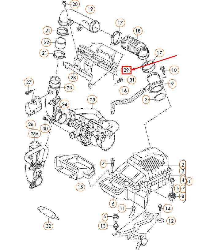 NEW AUDI RS3 SPORTBACK 8P ENGINE COVER PLATE 07K129597D ORIGINAL