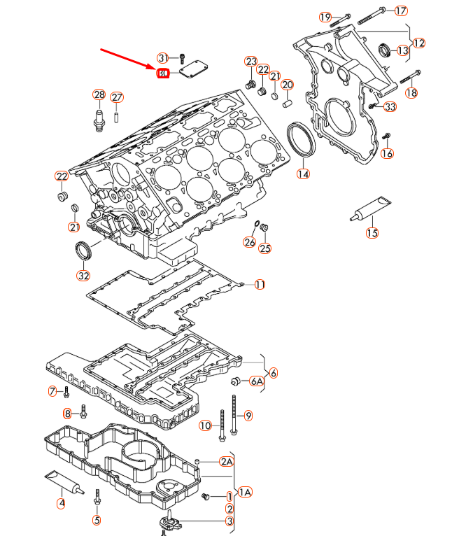 NEW VW TOUAREG 7L CYLINDER BLOCK ENGINE FLANGE 07C103185D ORIGINAL