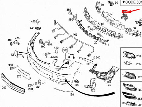 NEW MERCEDES-BENZ CW204 FRONT BUMPER RIGHT STIFFENING A2048851116 ORIGINAL