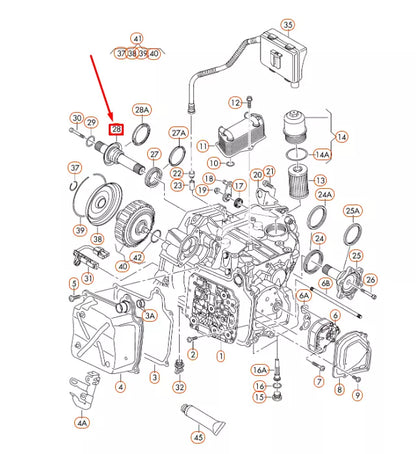 NEW AUDI A3 8V GEARBOX RIGHT FLANGED SHAFT 02E409344A ORIGINAL