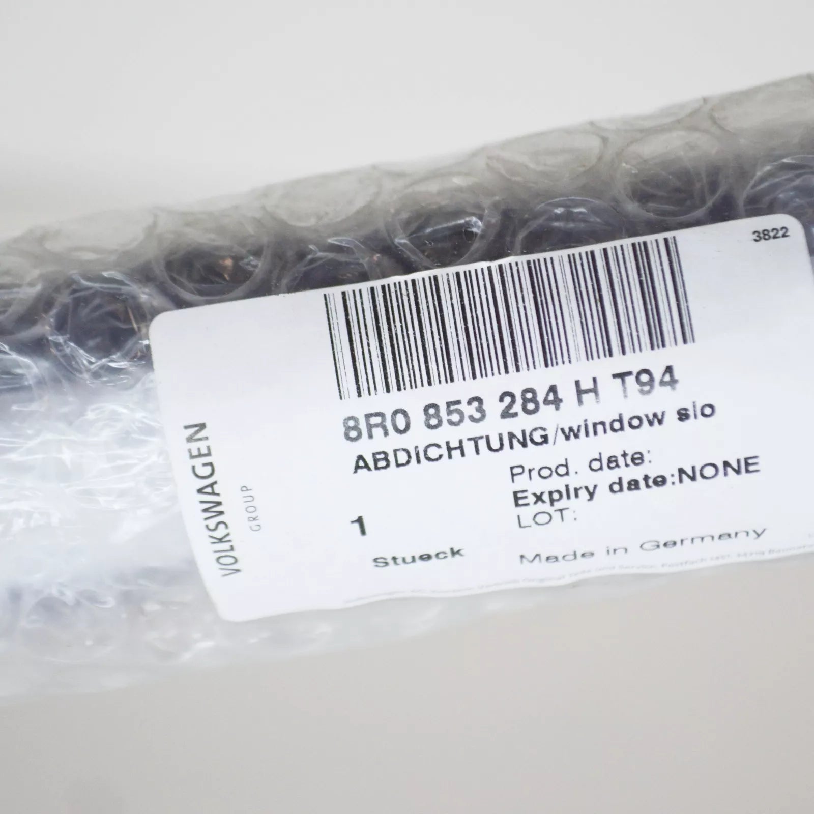 NEW AUDI Q5 8R FRONT RIGHT WINDOW SLOT SEAL WITH TRIM 8R0853284HT94 ORIGINAL