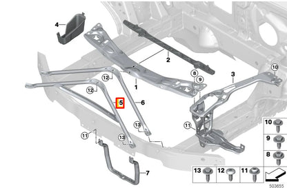 NEW BMW 1 F40 FRONT PANEL A-SUPPORT 51647476044 ORIGINAL