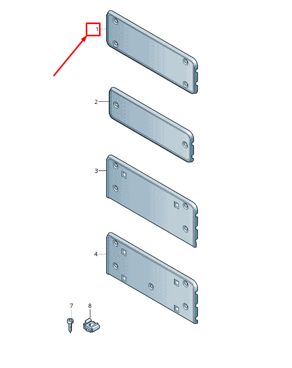 new audi a6 avant c7 front license plate holder 4g0807285aft94 original