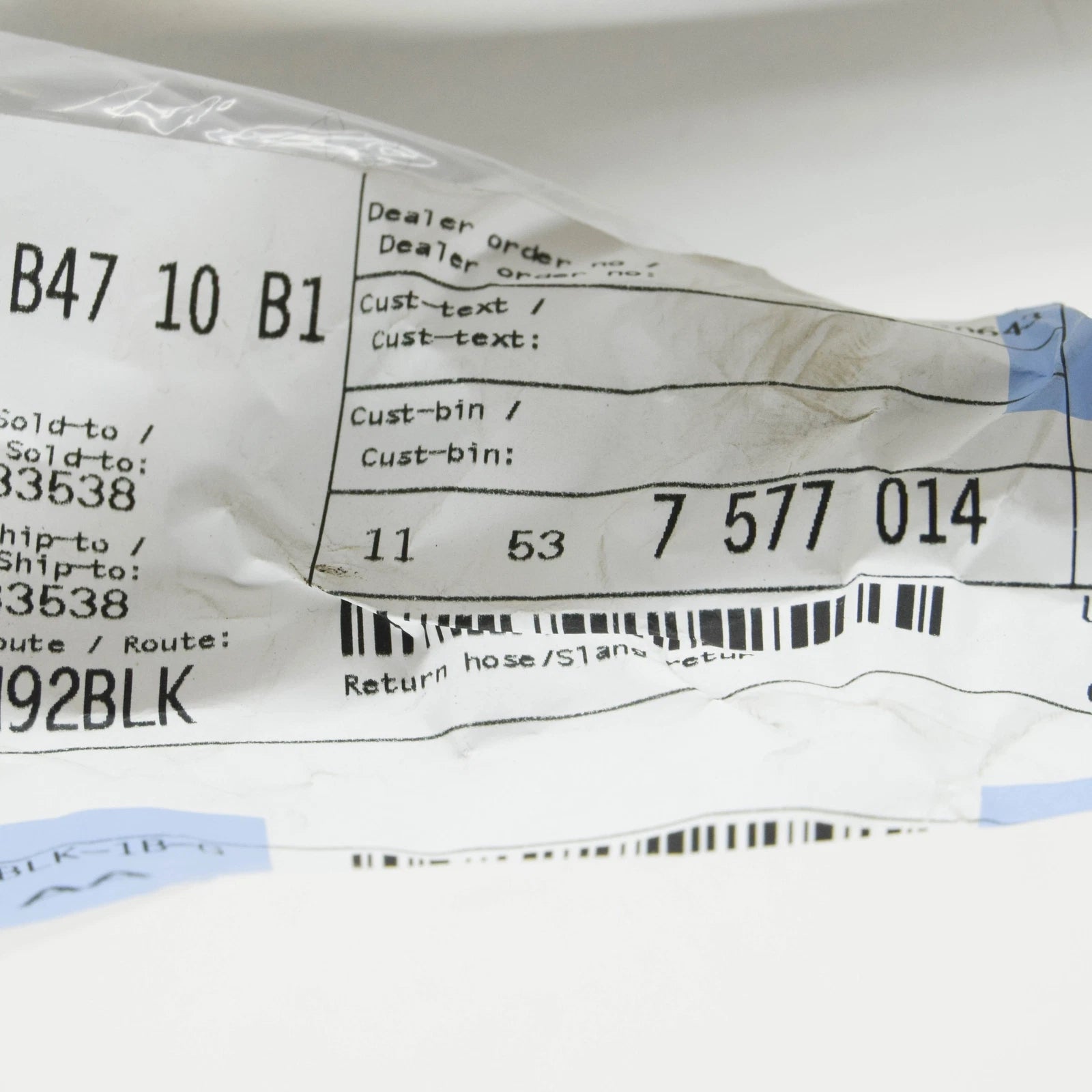 NEW BMW 5 F10 TURBOCHARGER COOLANT RETURN LINE 11537577014 4.4 PETROL ORIGINAL