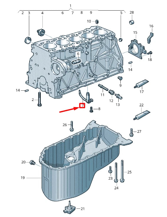 NEW VOLKSWAGEN CRAFTER 2F MK1 OIL SPRAY JET 076103157B ORIGINAL