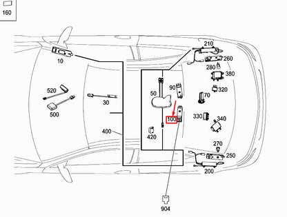 new mercedes-benz e c207 rear left roof antenna amplifier a2048209889 original