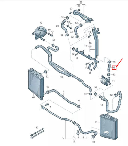 NEW VW TOUAREG 7P MK2 COOLANT HOSE 7P0121101G