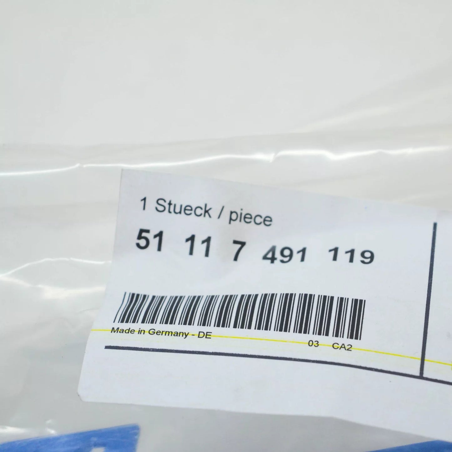 NEW BMW I3 I01 FRONT BUMPER LEFT TRIM BLUE 51117491119 ORIGINAL