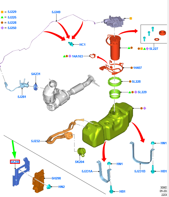 new ford ranger t6 mk1 reductant dosage control module bracket 2015468 original