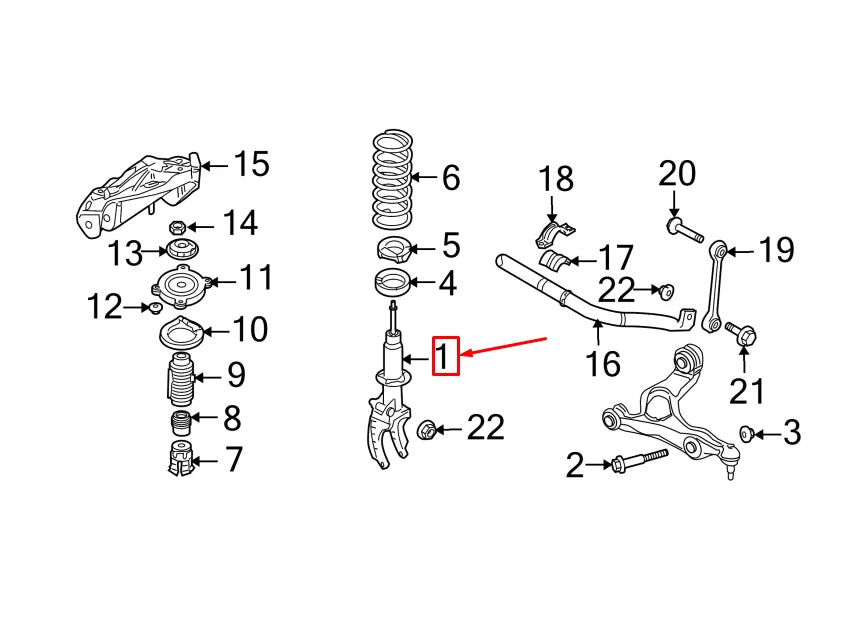 NEW VW TOUAREG 7L FRONT LEFT SHOCK ABSORBER 7L6413031T ORIGINAL